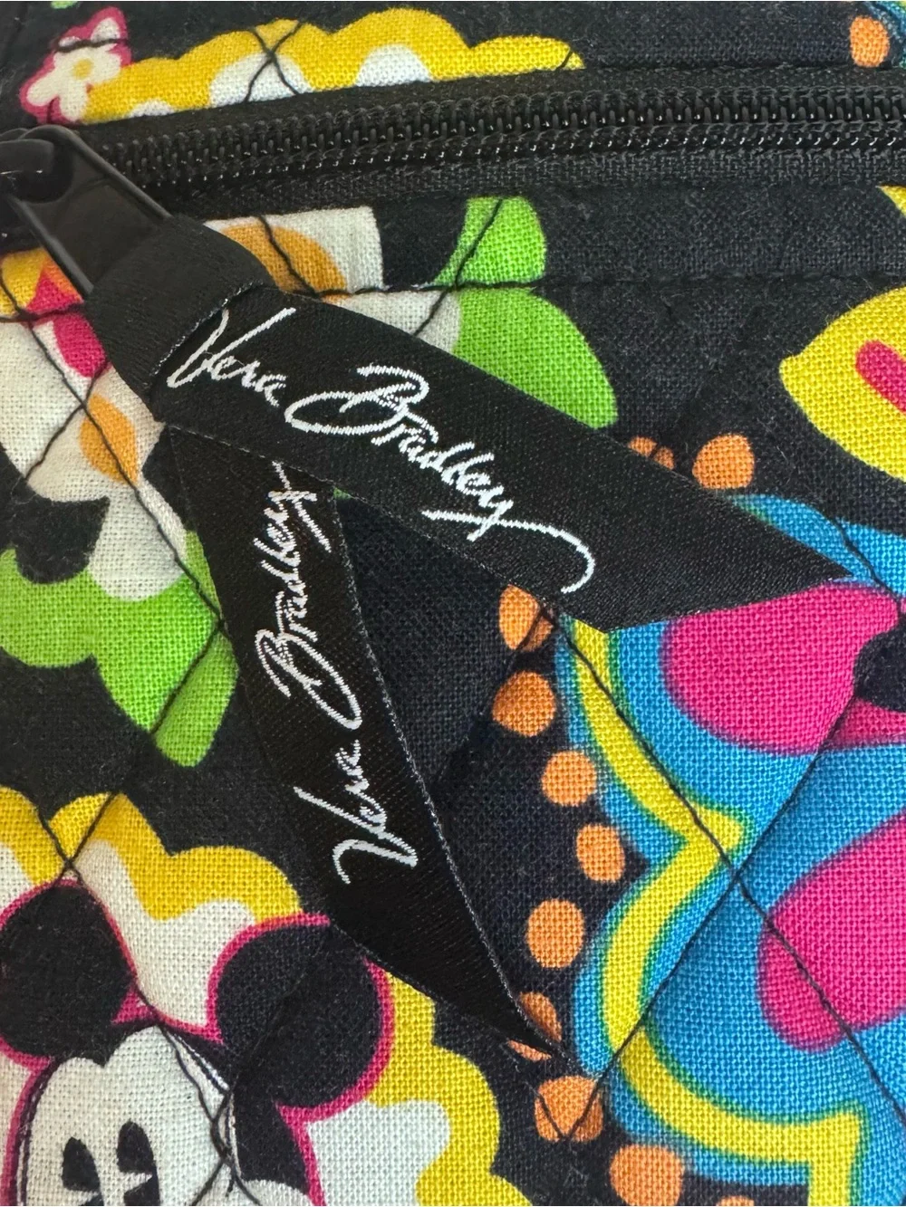 Vera Bradley Mickey & Minnie Mouse Disney Parks Midnight Hipster Crossbody Bag